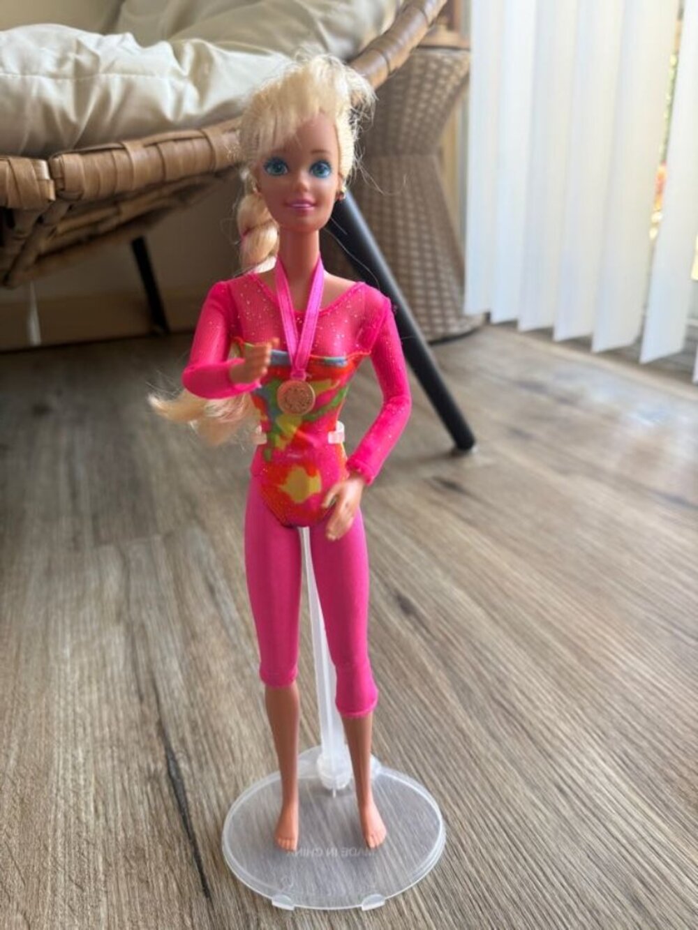 1993 Vintage Gymnast Barbie With Bend and Move Body